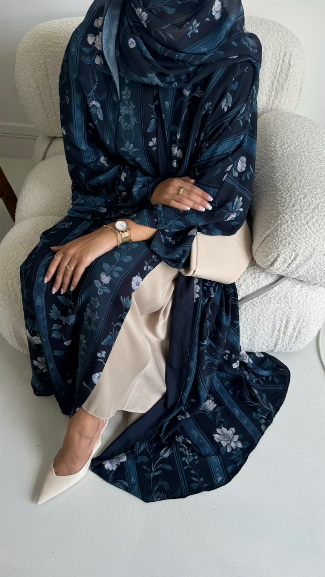 Celestial Fleùr - Floral Chiffon Abayas for Summer – Lightweight & Flowy Modest Wear