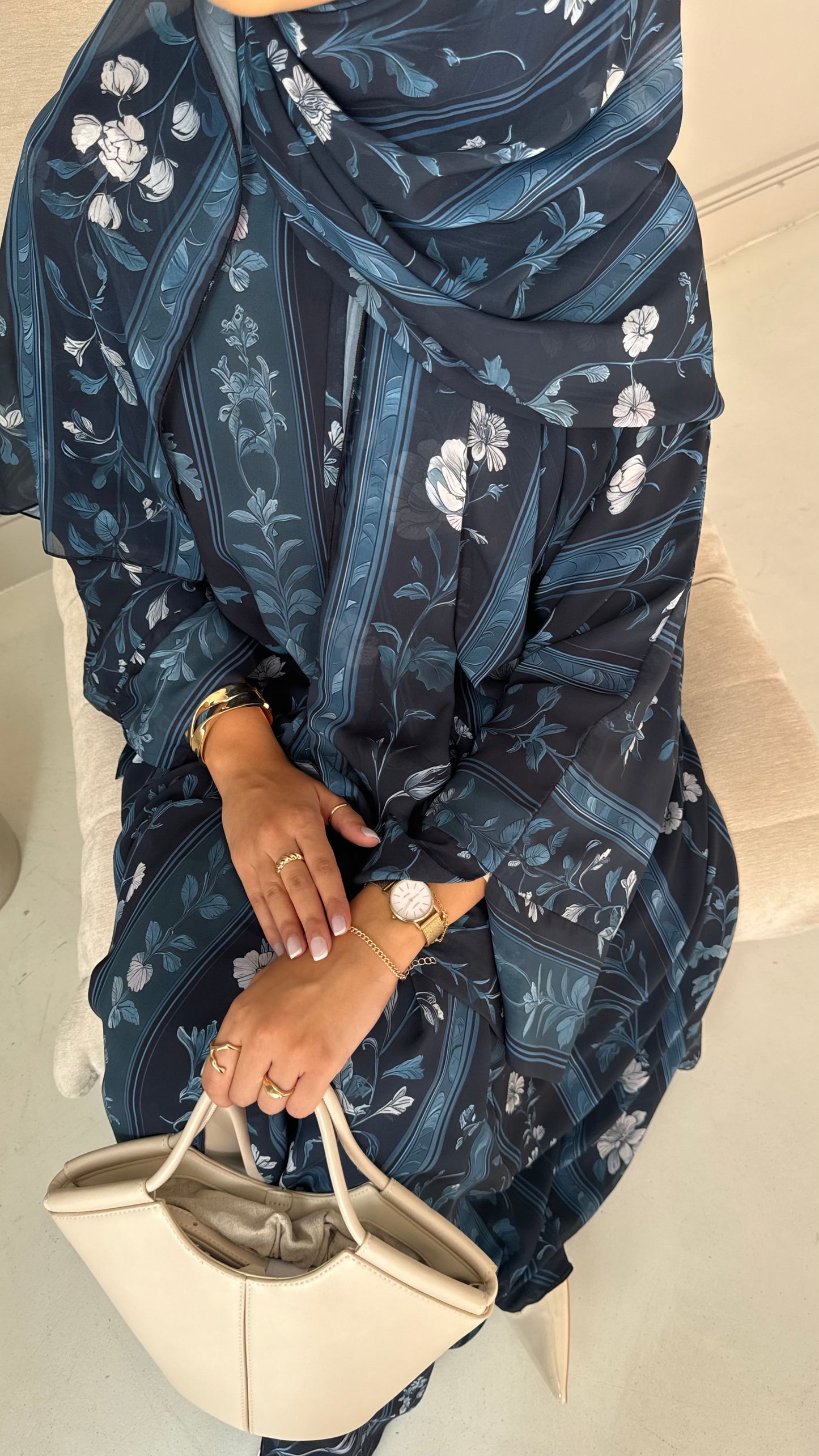 Celestial Fleùr - Floral Chiffon Abayas for Summer – Lightweight & Flowy Modest Wear
