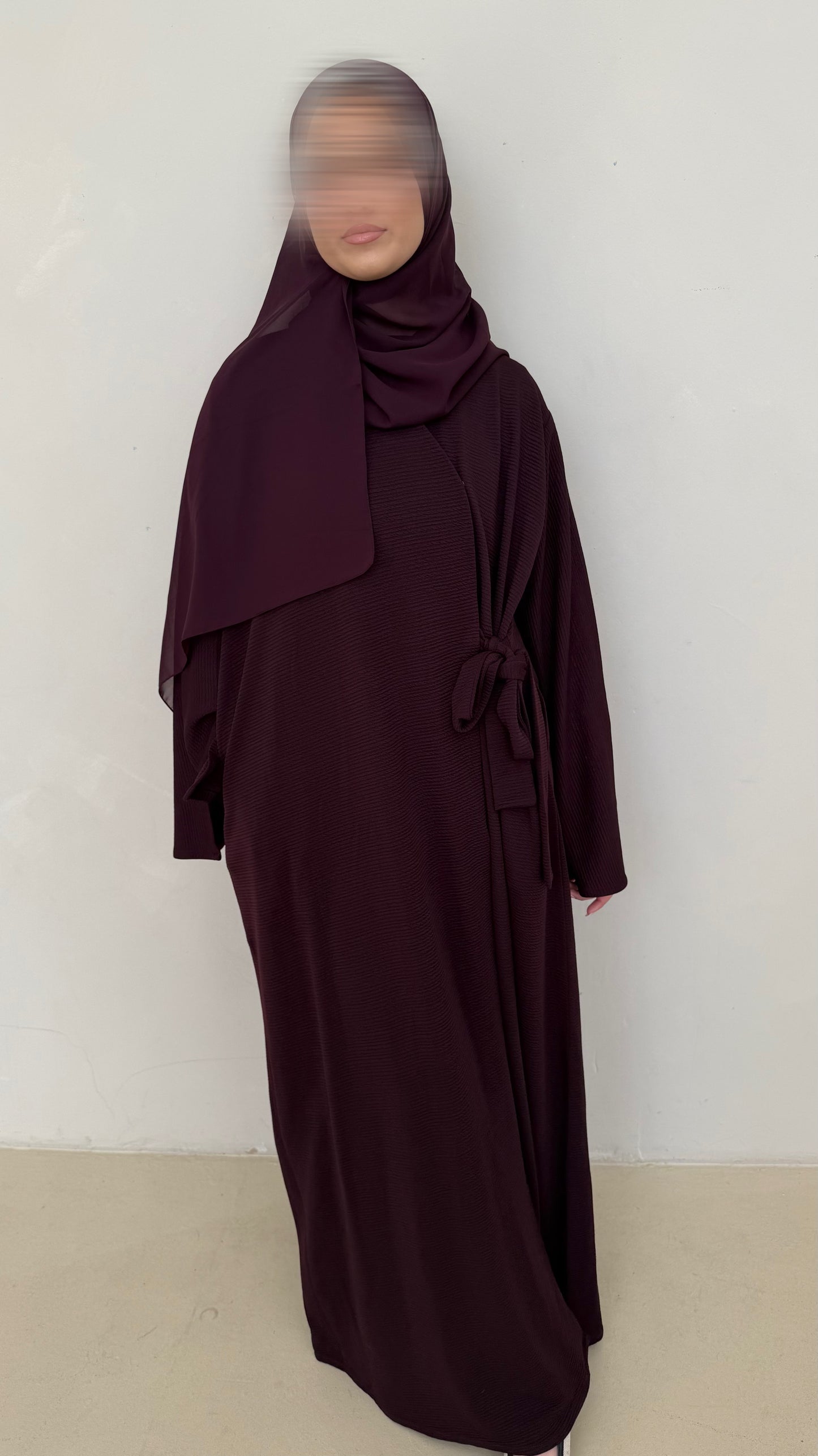 Plum wrap abaya