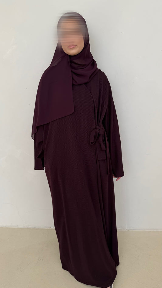 Plum wrap abaya