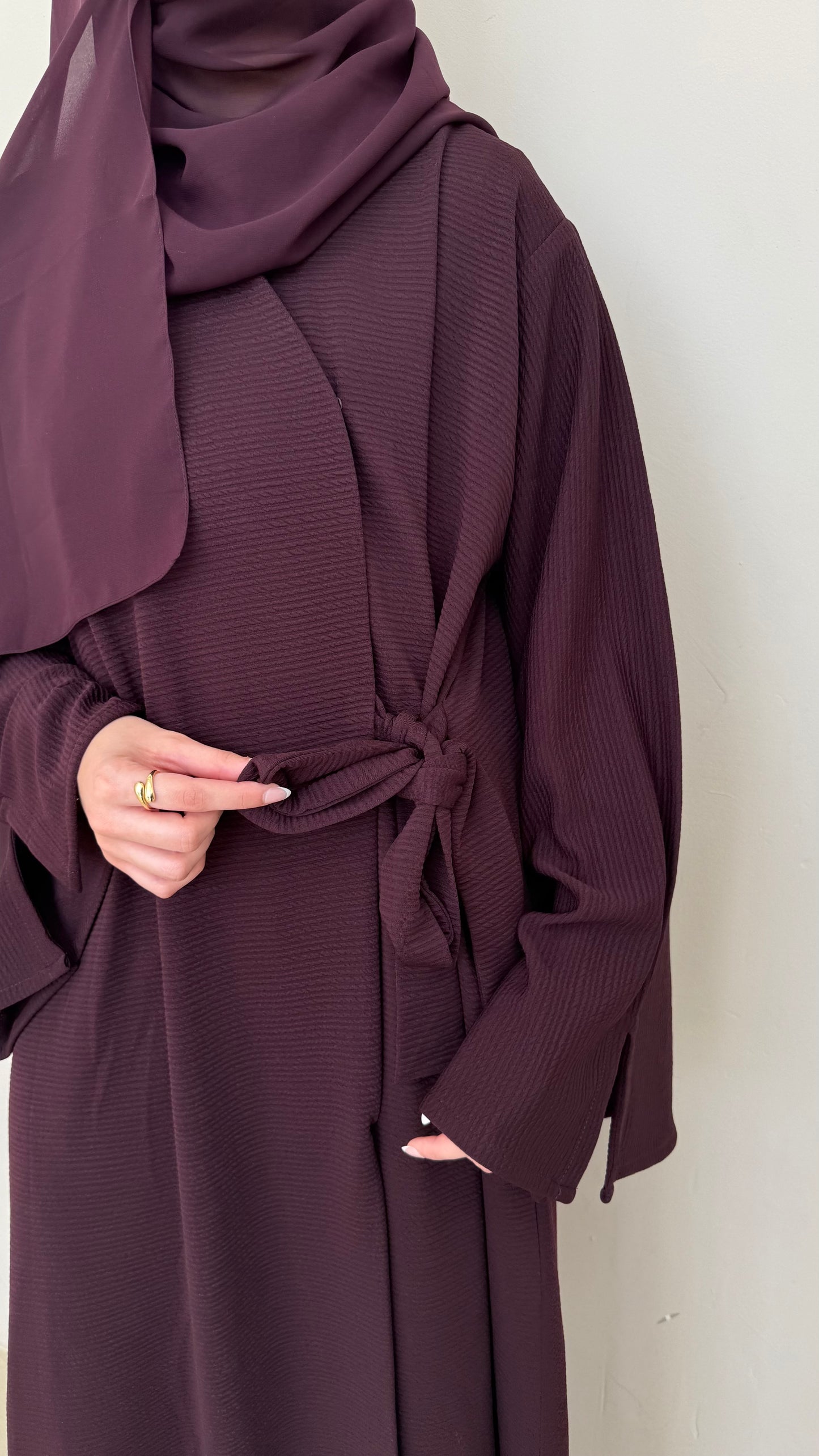 Plum wrap abaya