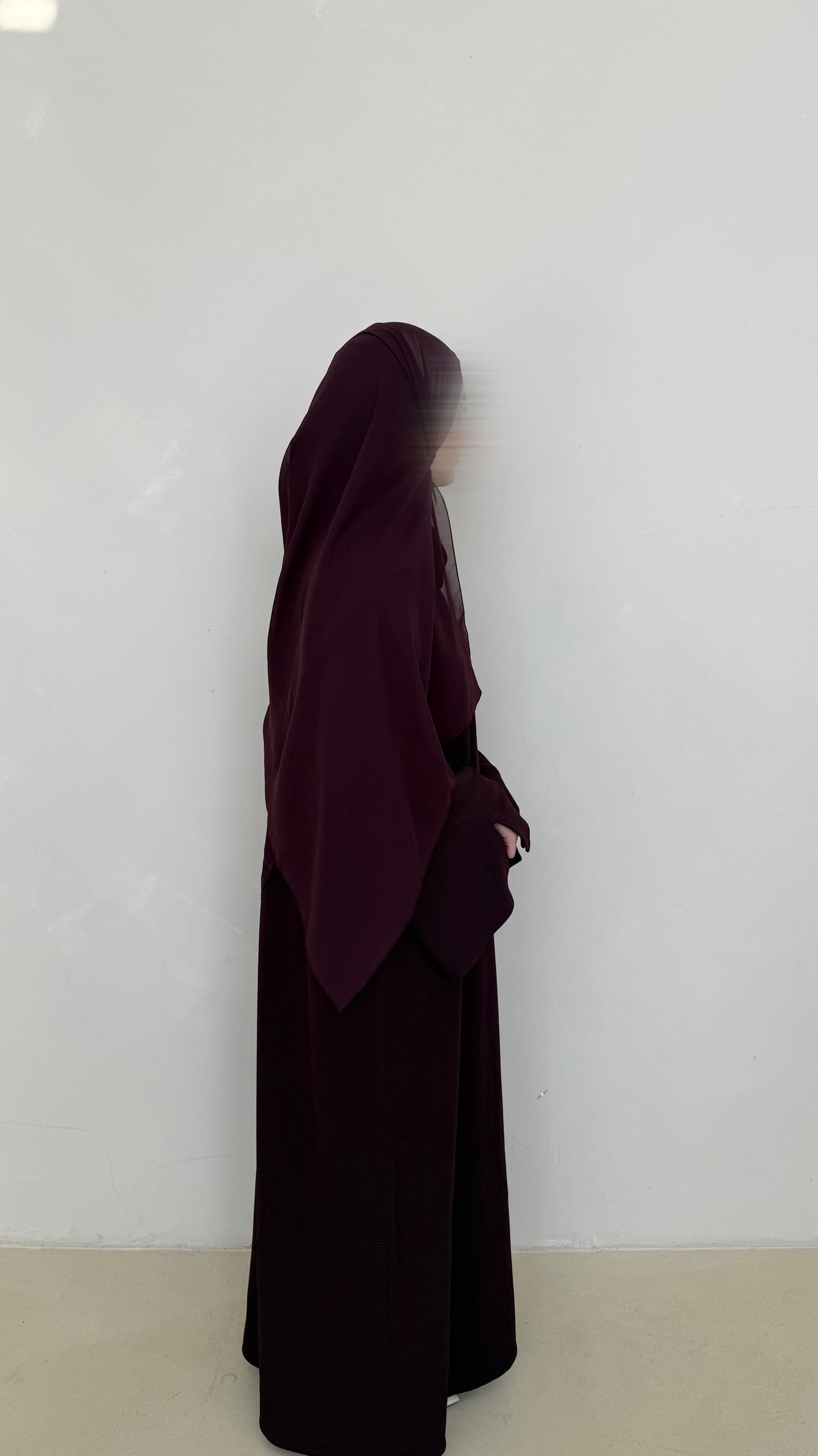 Plum wrap abaya