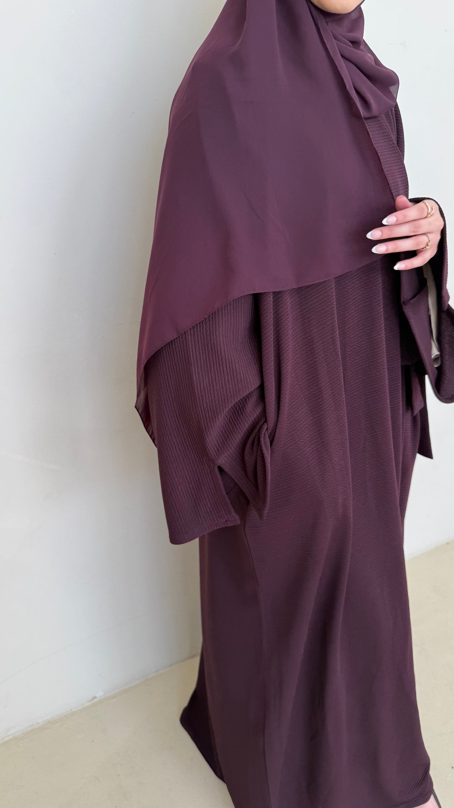 Plum wrap abaya