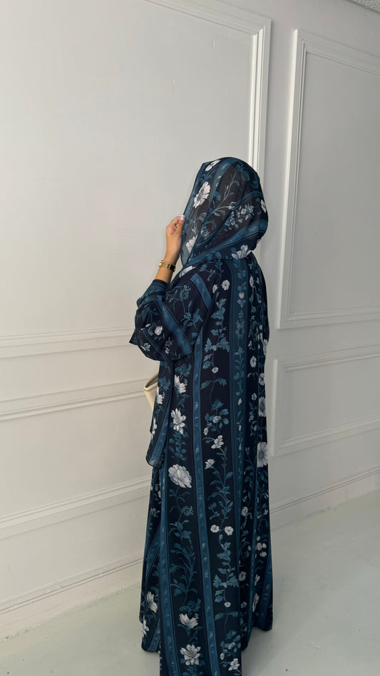 Celestial Fleùr - Floral Chiffon Abayas for Summer – Lightweight & Flowy Modest Wear