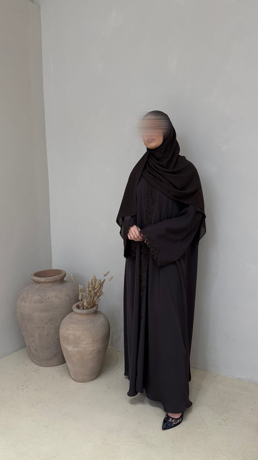 La Rosette Abaya-Cocoa Noir