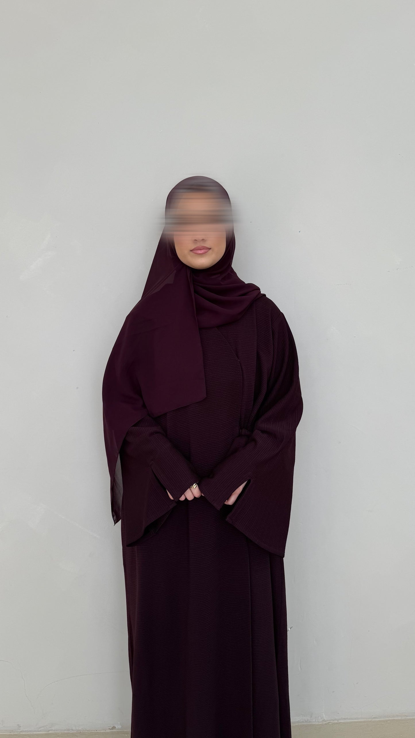 Plum wrap abaya